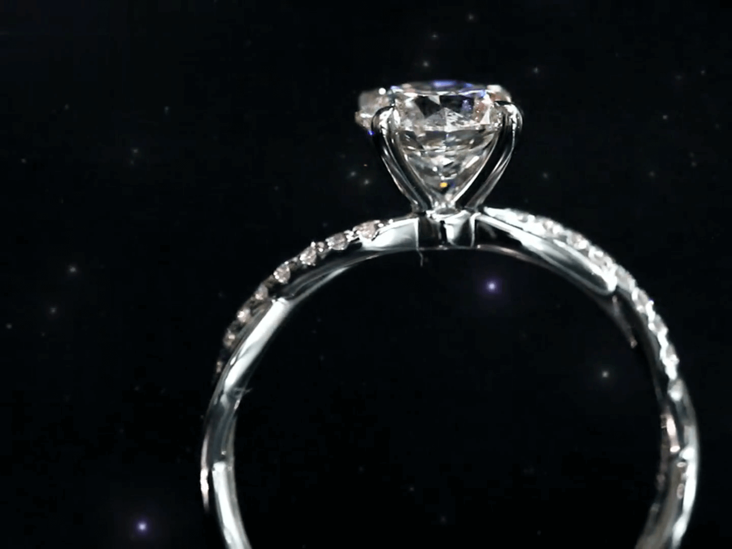 1,08 Karat Weinreben-inspirierter Labordiamantring 18K Gold-Verlobungsring