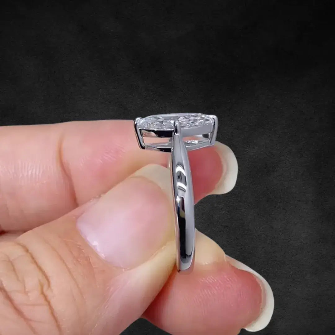 1.5ct Marquise Cut Lab Grown Diamond Solitaire Ring