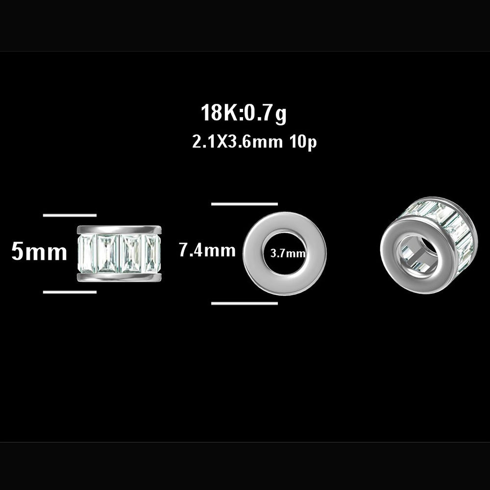 1 Karat Labordiamant-Zylinderrohr-Anhänger-Halskette, 18 Karat Gold