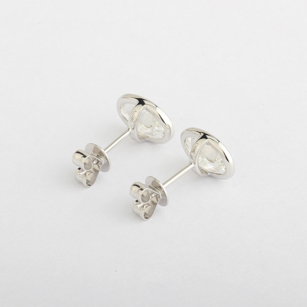 Bezel-Ovale Laborgezüchtete Diamant-Ohrstecker (2,14 ct. gesamt)