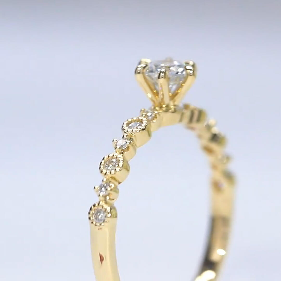 Dainty Round Lab Diamond Promise Ring