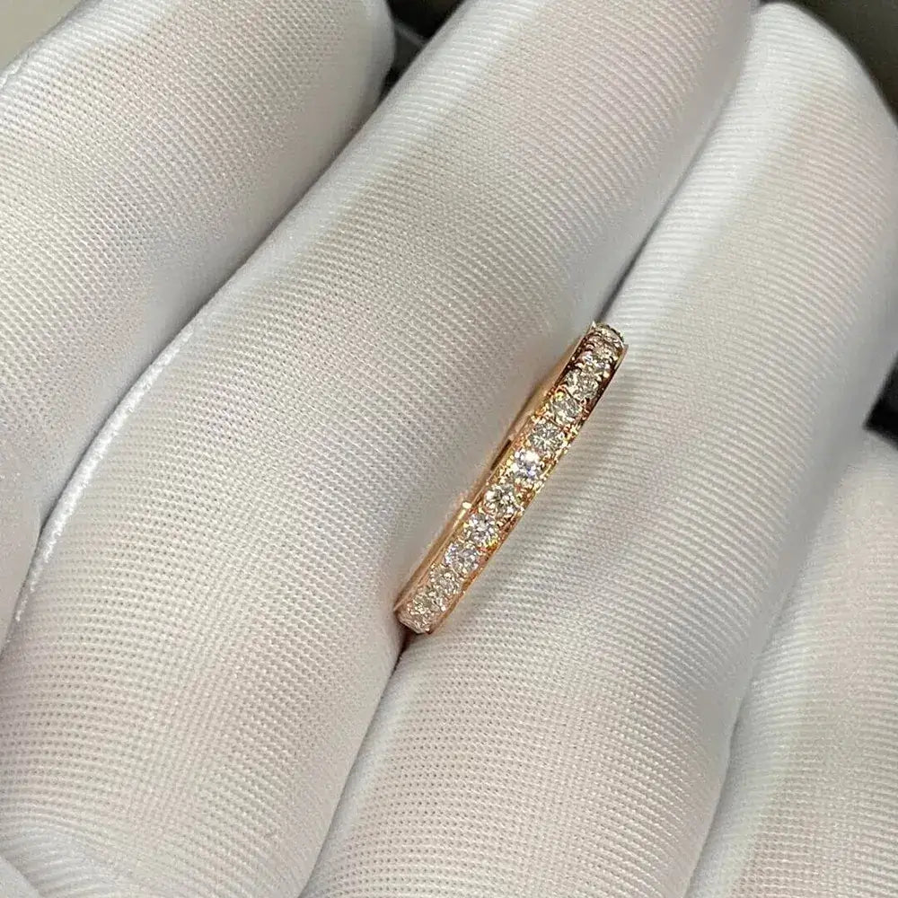Round Cut Lab Diamond Eternity Ring 18K Gold