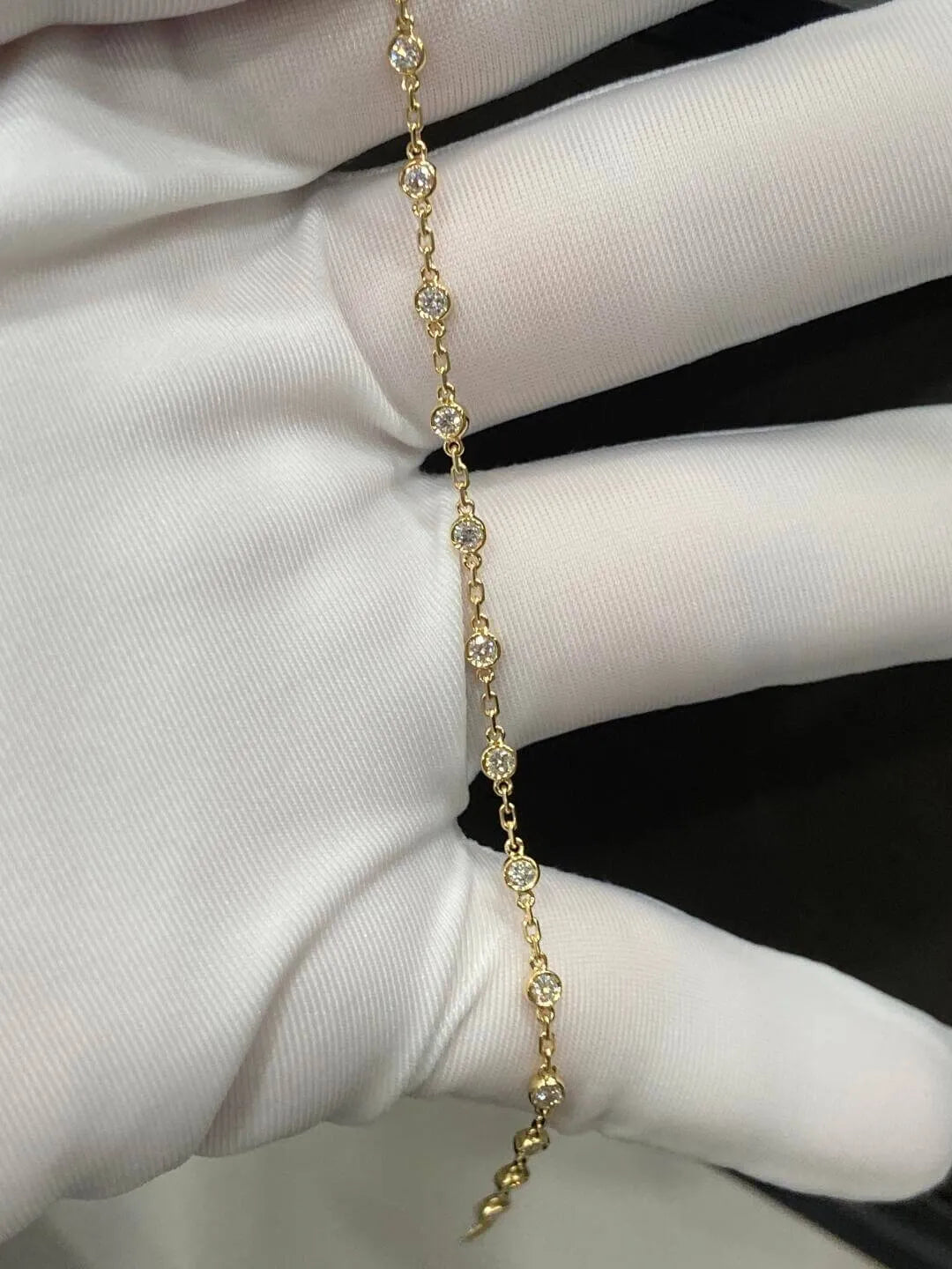 Each 0.04ct Bezel Lab Grown Diamond Bracelet