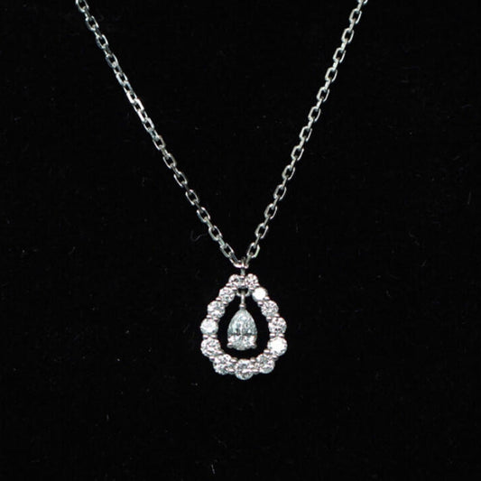 0.38ct Pear Lab-Grown Diamond Teardrop Necklace 18K gold