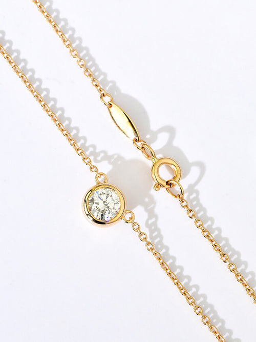 0.3CT Solitaire Lab Diamond Bridesmaid Necklace 18K Gold