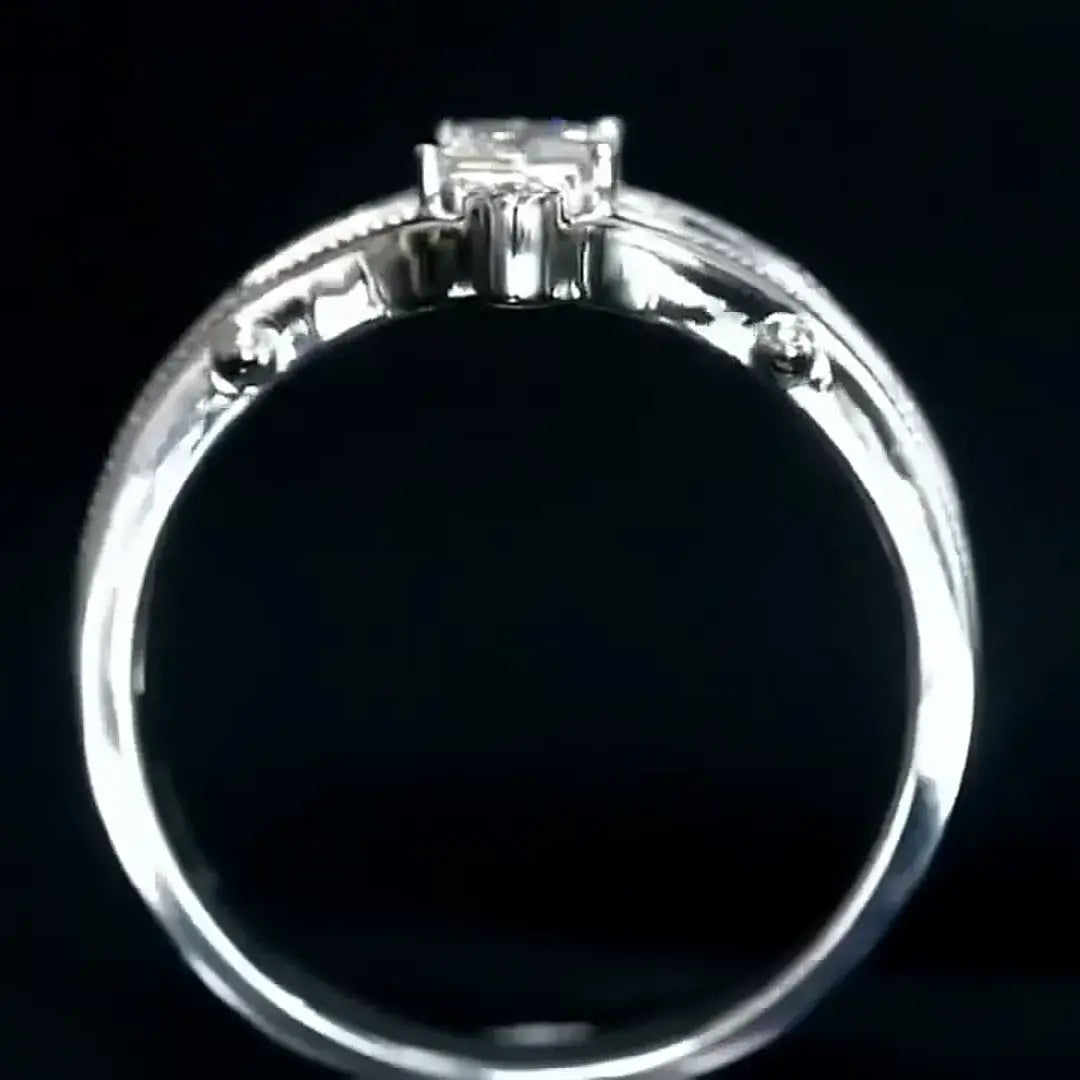 0.4ct Princess Cut Lab-Grown Diamond Men's Ring – Vintage Royal Style