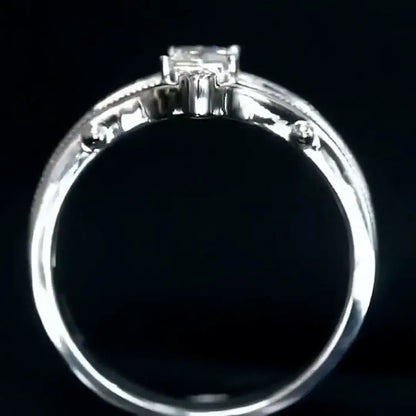 0.4ct Princess Cut Lab-Grown Diamond Men's Ring – Vintage Royal Style