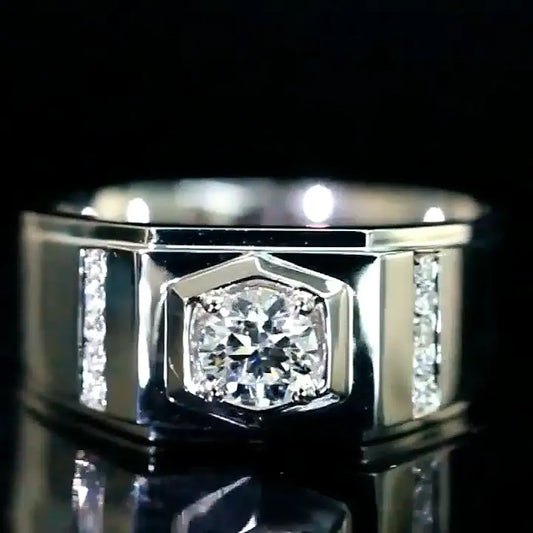 0.5ct Round Lab Diamond Men Wedding Ring for Him