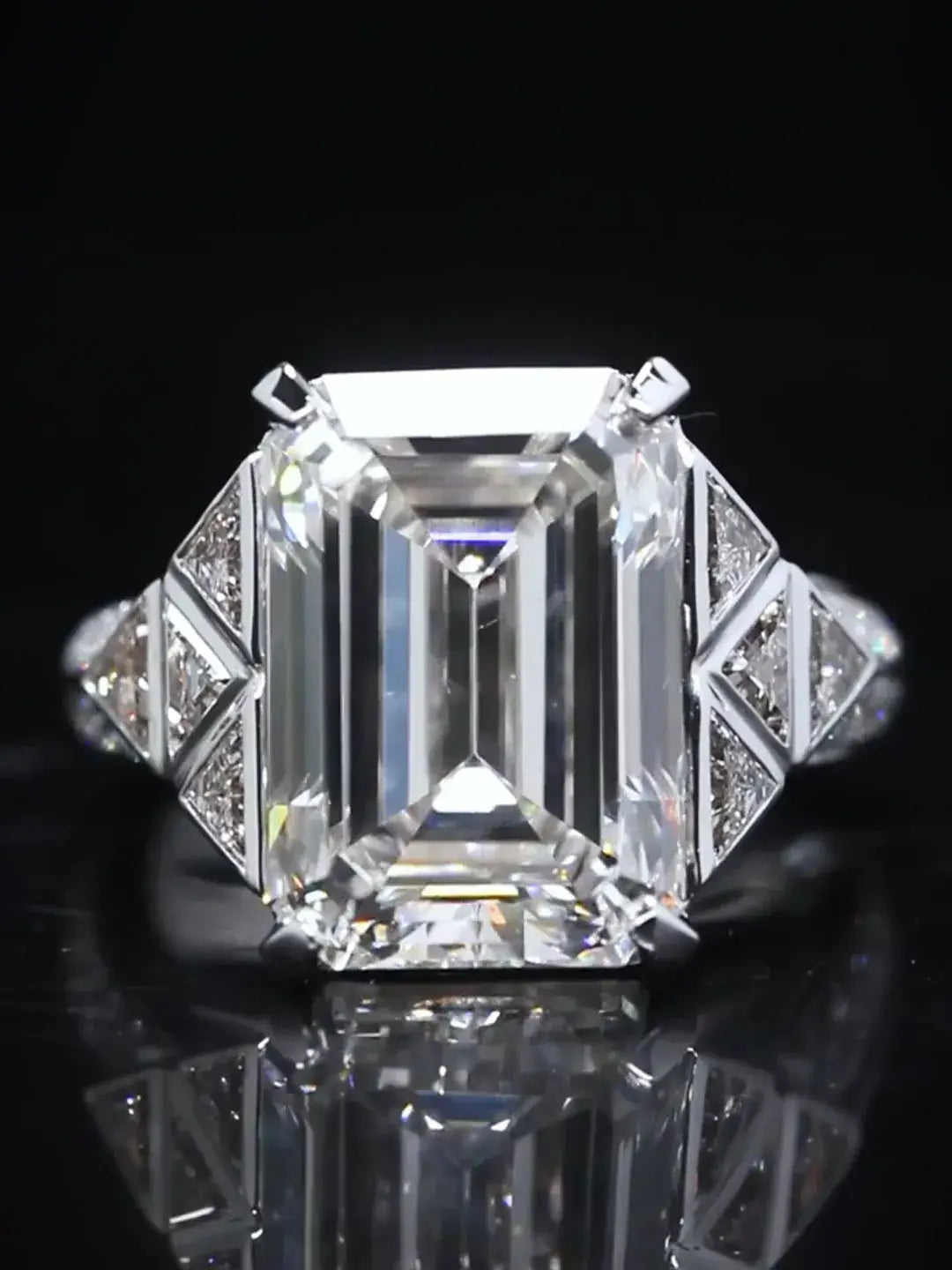 16 Carat Emerald Cut Lab Grown Diamond Luxury Ring