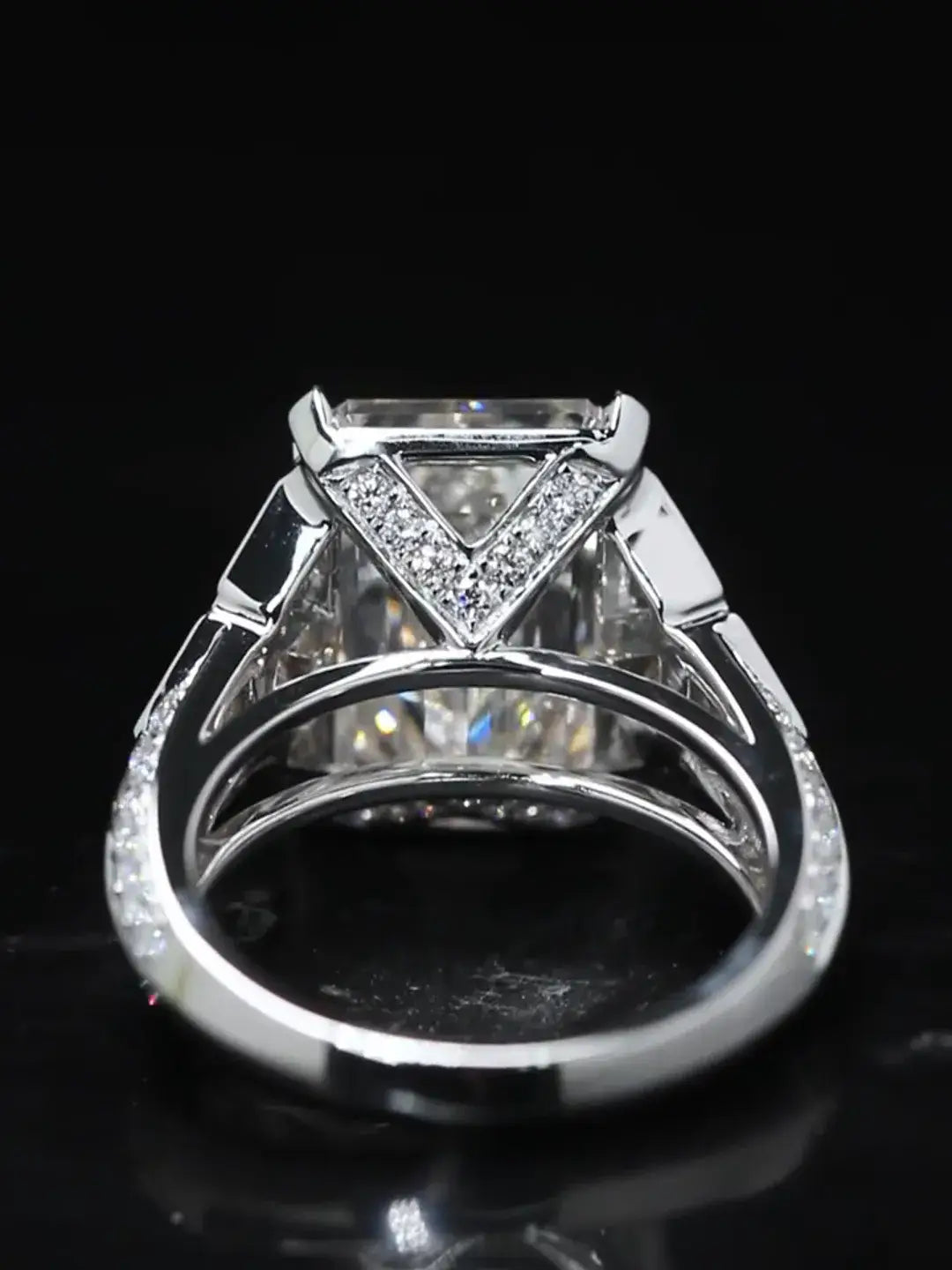 16 Carat Emerald Cut Lab Grown Diamond Luxury Ring