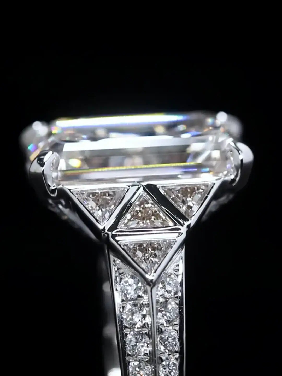 16 Carat Emerald Cut Lab Grown Diamond Luxury Ring