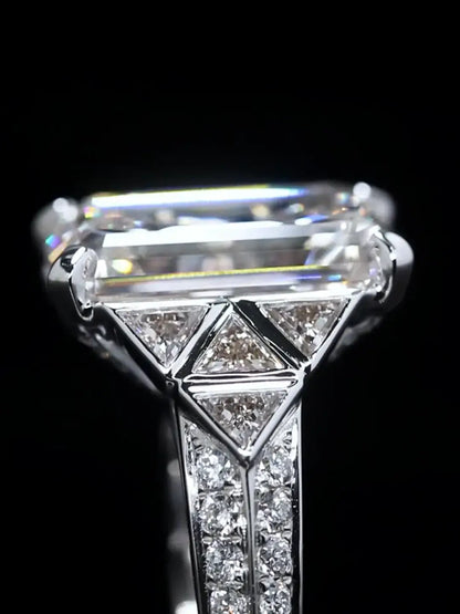 16 Carat Emerald Cut Lab Grown Diamond Luxury Ring