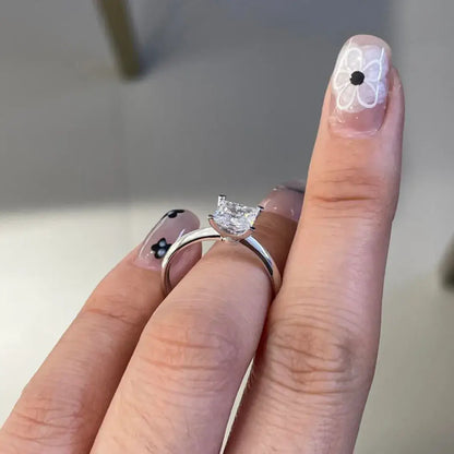 1 Carat Princess Cut Lab Grown Diamond Ring