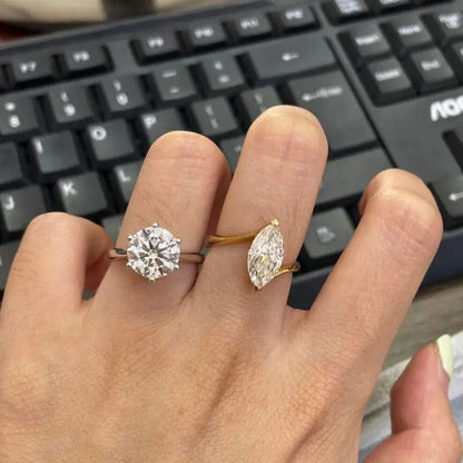 1.9 Carat Marquise Lab Grown Diamond Ring