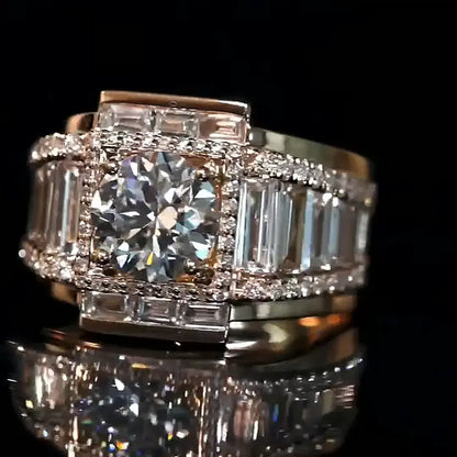 2ct Ultimate Luxury Men's Ring Round Cut Lab-Grown Diamond Ring for Him