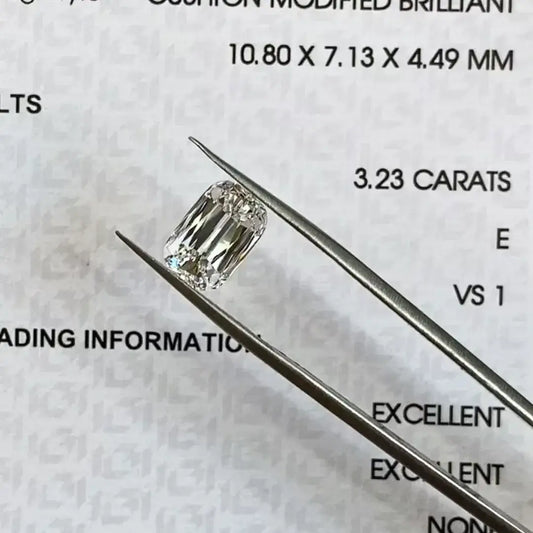 3.23 Carat Criss Cut Lab-Grown Diamond
