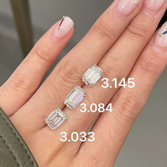 3 Carat Emerlad Cut Lab Gown Diamond With IGI 2EX