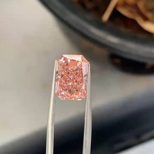 4.7ct Fancy Intense Pink Radiant Lab Diamond IGI