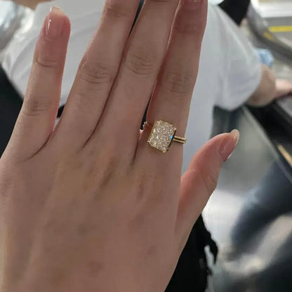 4.13 Carat Radiant Cut Lab Grown Diamond Bezel Ring