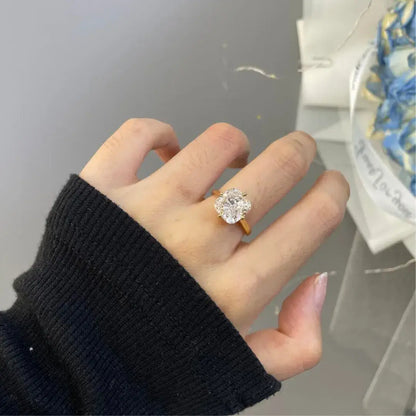 5 Carat Cushion Lab Grown Diamond Ring