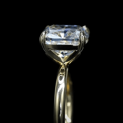 Bague solitaire en diamant de laboratoire taille coussin de 7 carats