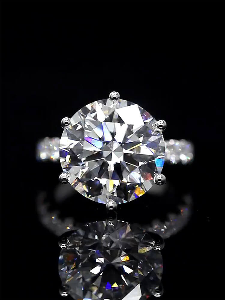 8 carat Lab Diamond Pave Ring 18K Gold