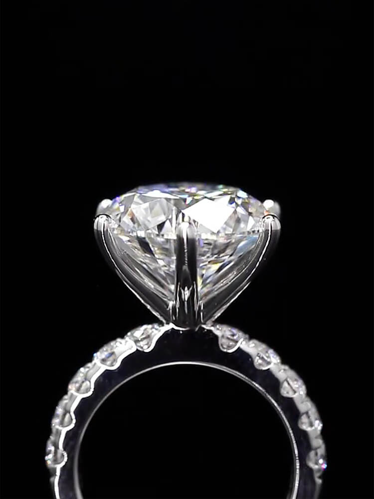 8 carat Lab Diamond Pave Ring 18K Gold