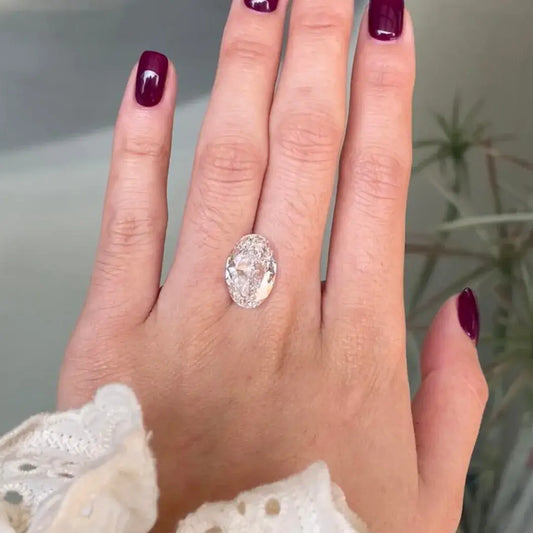 8 Carat Oval Lab Grown Diamond With IGI 2EX