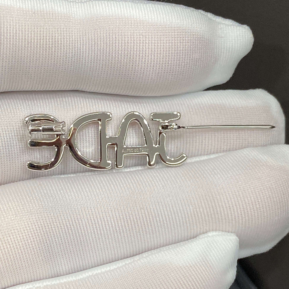 Lab-Grown Diamond Custom Name Brooch