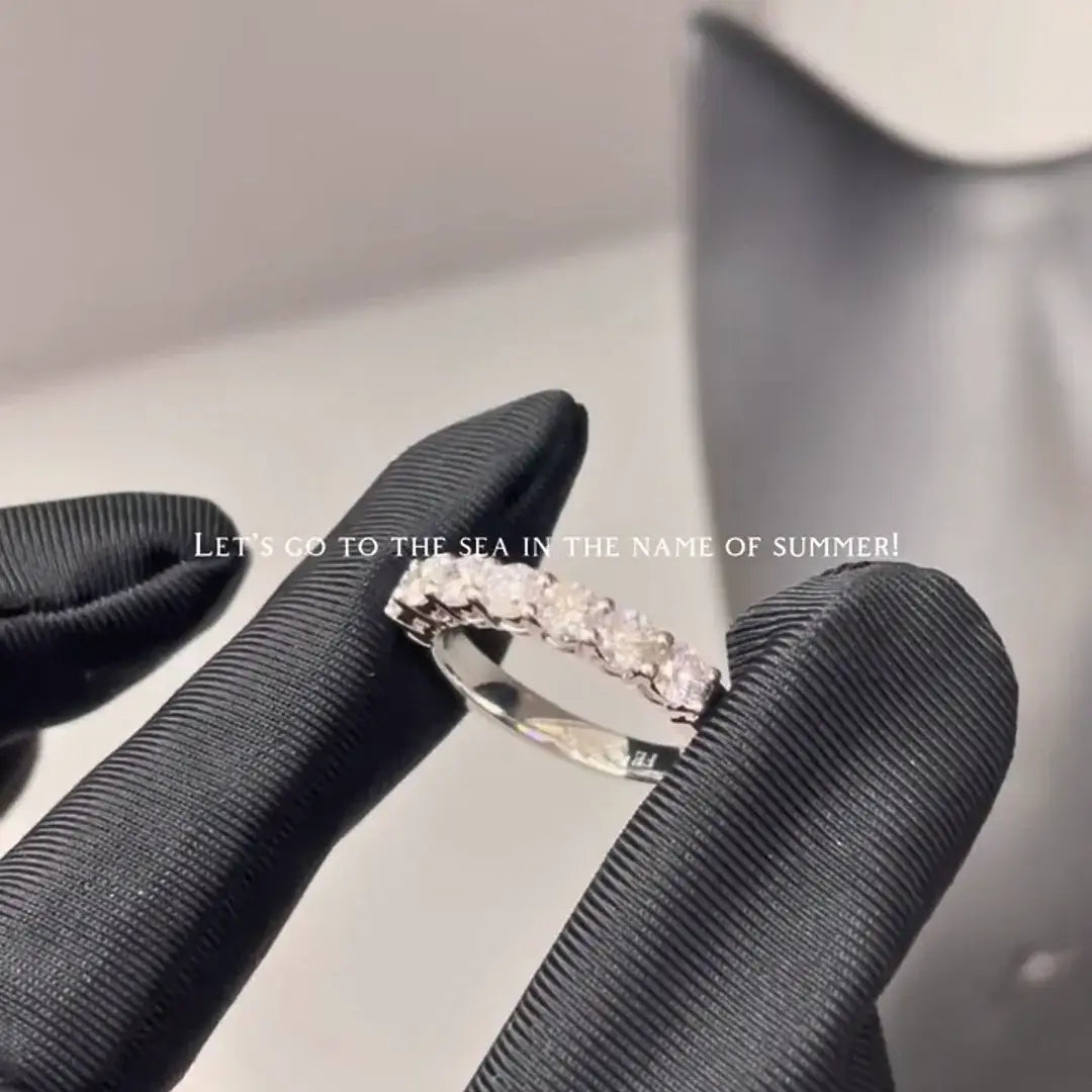 Each 0.1ct lab diamond ring 7 stone Stackable Band