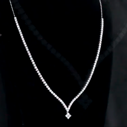 Gala Diamond Necklace - 18K White Gold With Lab Grown Diamonds