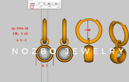 Convertible Lab Grown Diamond Hoop Earring & Pendant