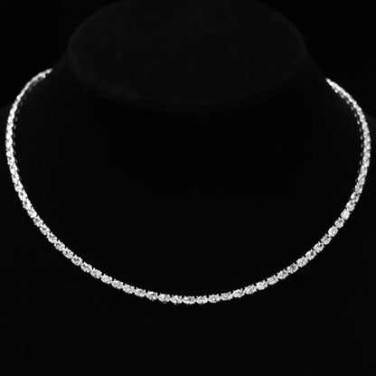 15 cttw Oval Lab Grown Diamond East West Tennis Necklace