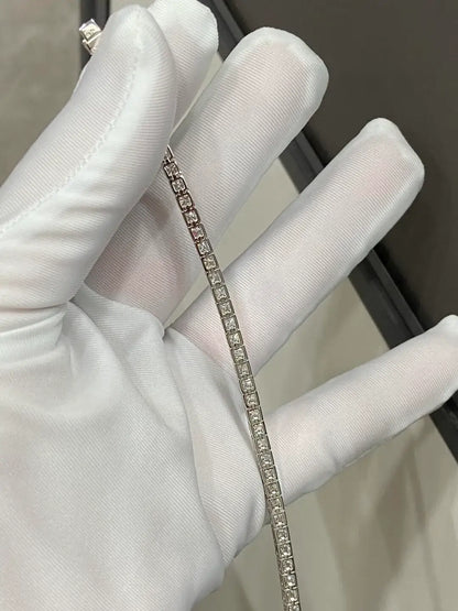 Round Lab Grown Diamond Tennis Bracelet