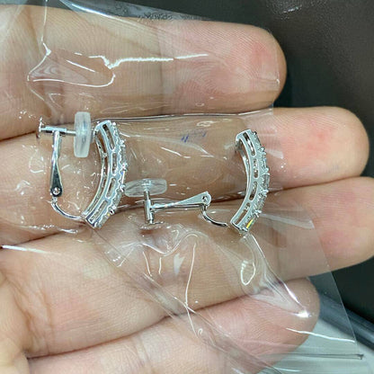 Emerald Cut Lab Diamond Clip-On Earrings