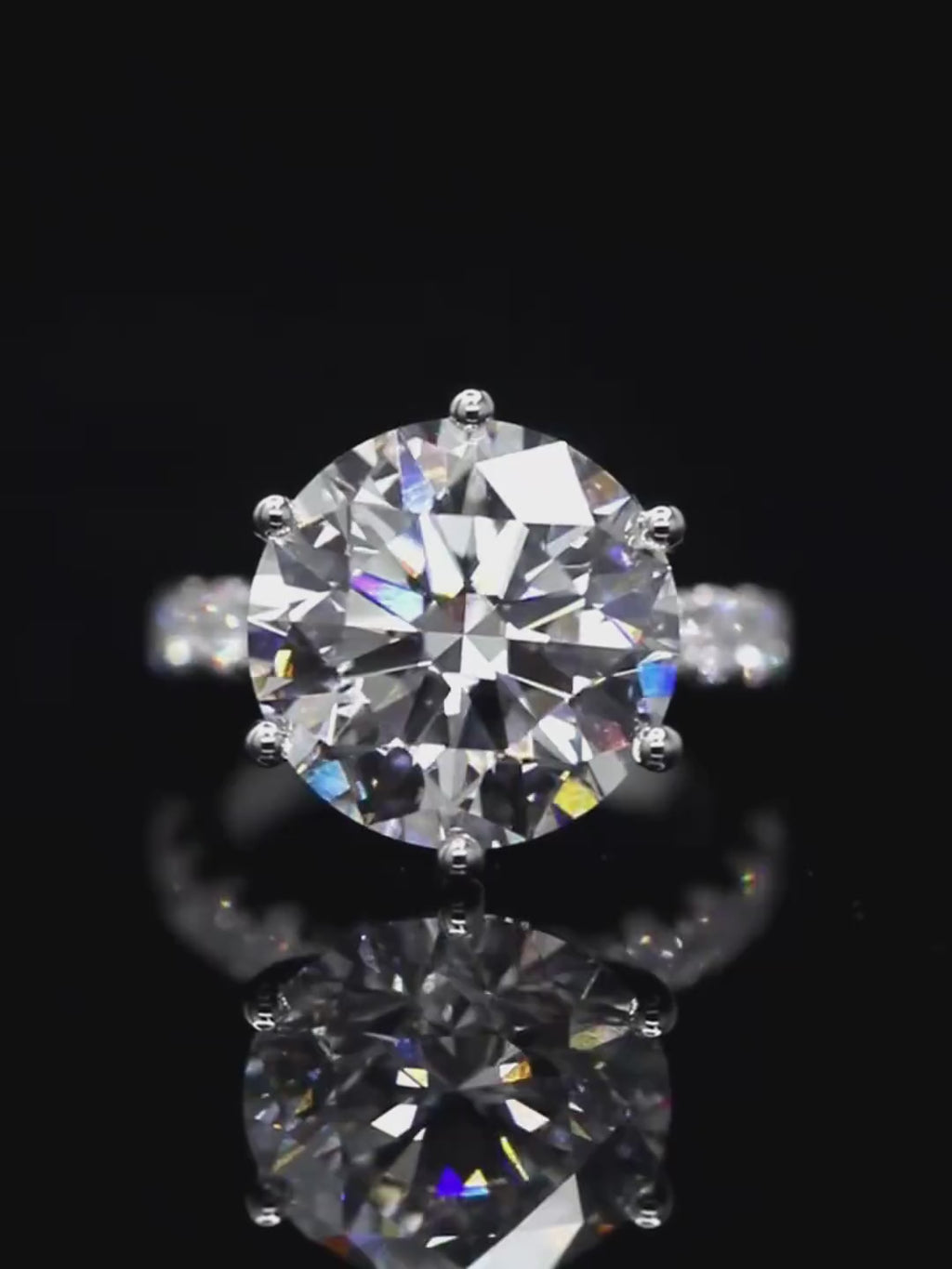 8 carat Lab Diamond Pave Ring 18K Gold