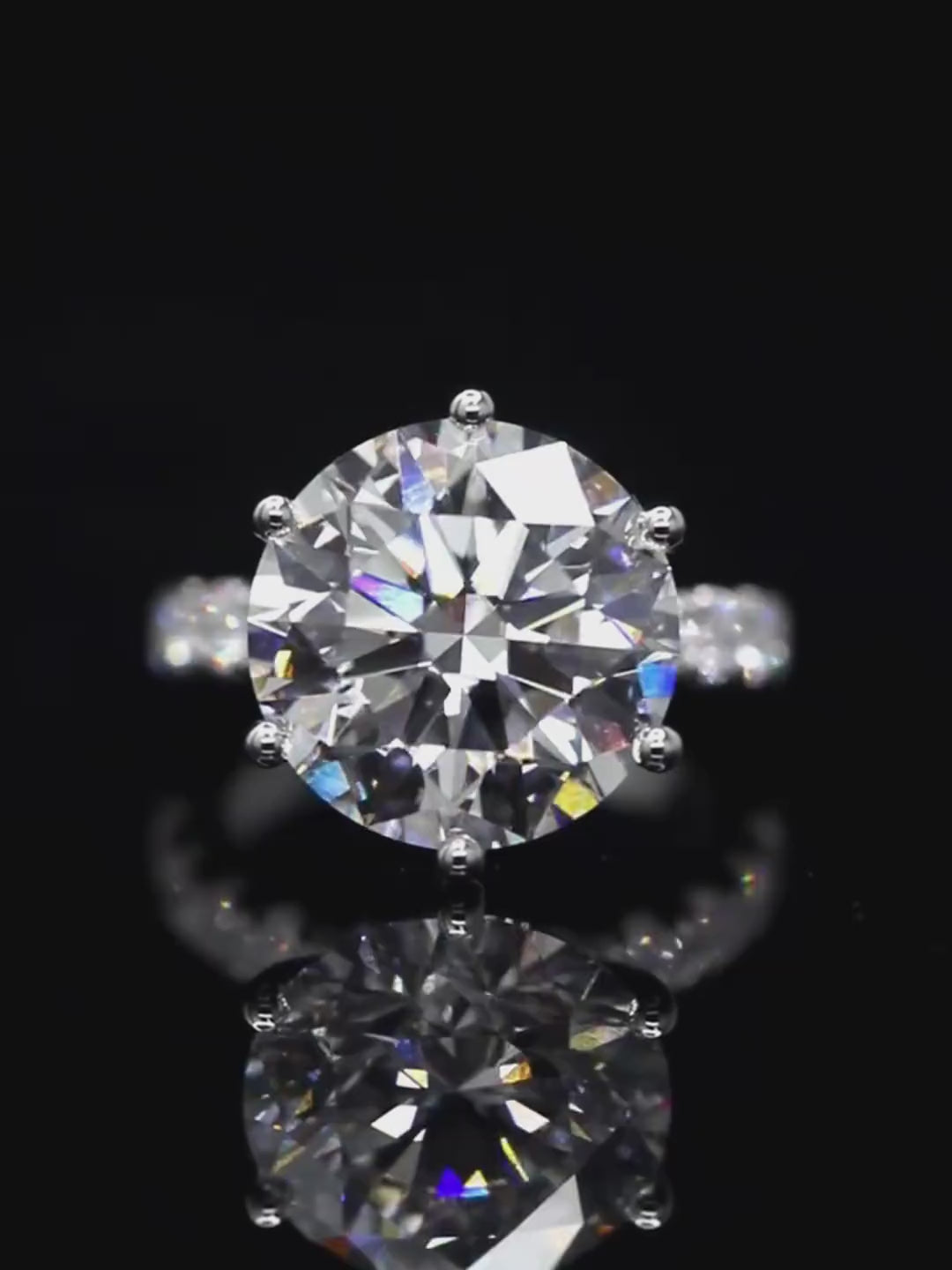 8 carat Lab Diamond Pave Ring 18K Gold