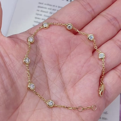 0.8Ct.Tw Bezel Lab Grown Diamond Bracelet