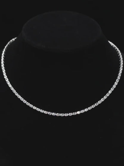 15 cttw Oval Lab Grown Diamond East West Tennis Necklace