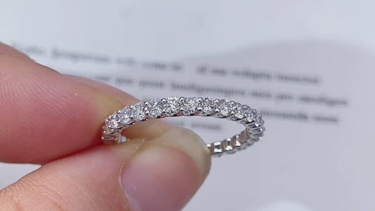 Round Cut Lab Diamond Eternity Ring White Gold