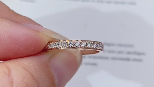 Round Cut Lab Diamond Eternity Ring 18K Gold
