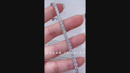 Round Lab Grown Diamond Tennis Bracelet