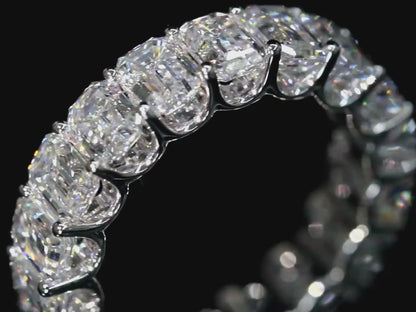 18-Stone Emerald-Cut Lab-Grown Diamond Eternity Band – 9Ct. Tw.