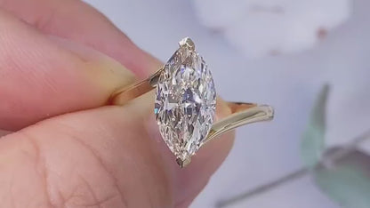 1.9 Carat Marquise Lab Grown Diamond Ring